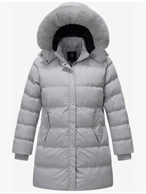Women's Plus Size Winter Thicken Puffer Coat Warm Snow Jacket Removable Hood